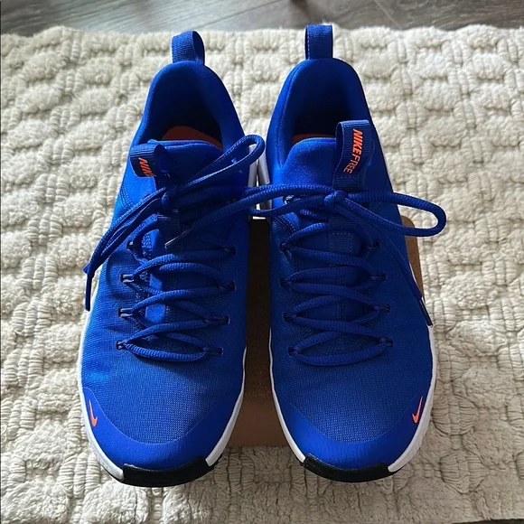 Nike Free Metcon 6 Royal Blue Sneakers with Orange Highlights - Picture 2 of 4